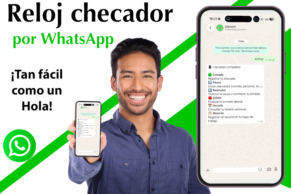 CheckRH Bot funcionando en WhatsApp